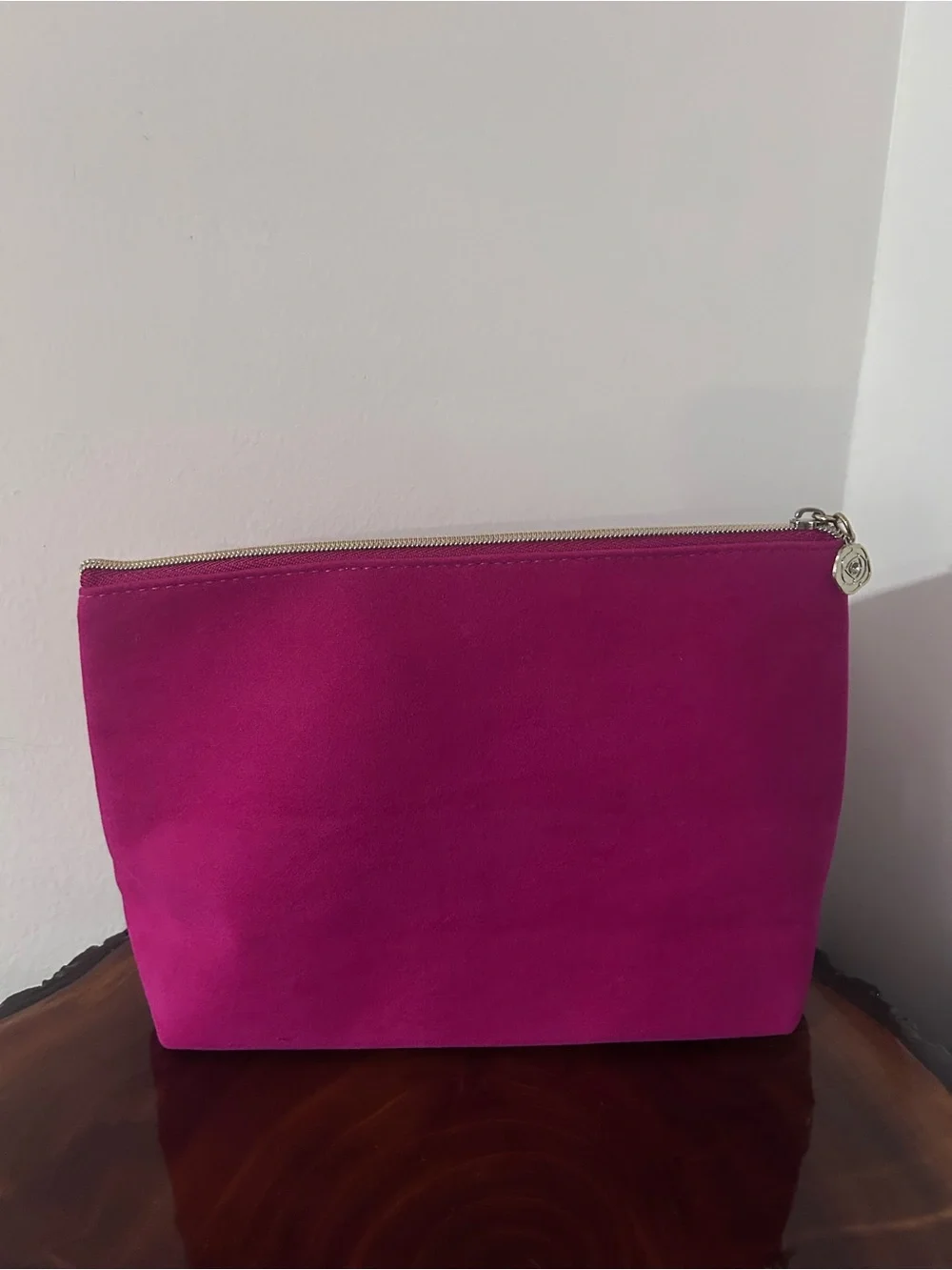 NWOT Fuchsia Cosmetic Pouch - Sleek Travel Makeup Bag
